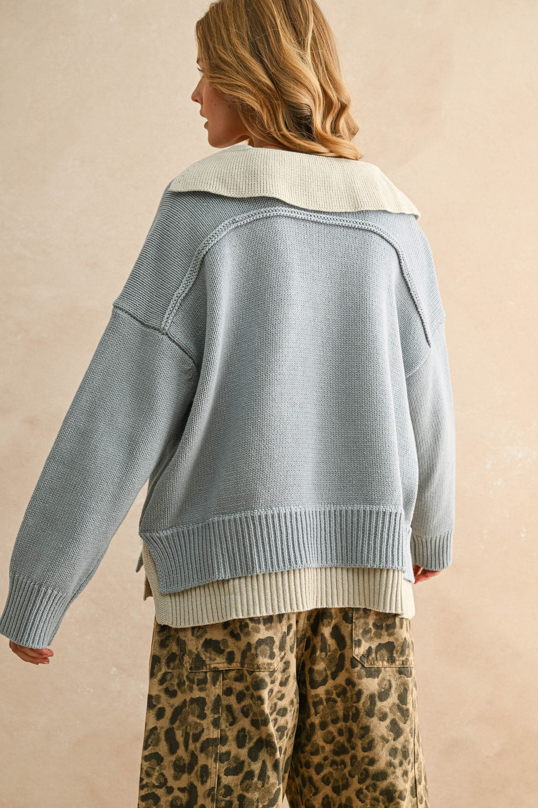 トップス 50s Melrose mohair knit jacket sweater Mohair Knit Zipper Cardigan Sweater Coat