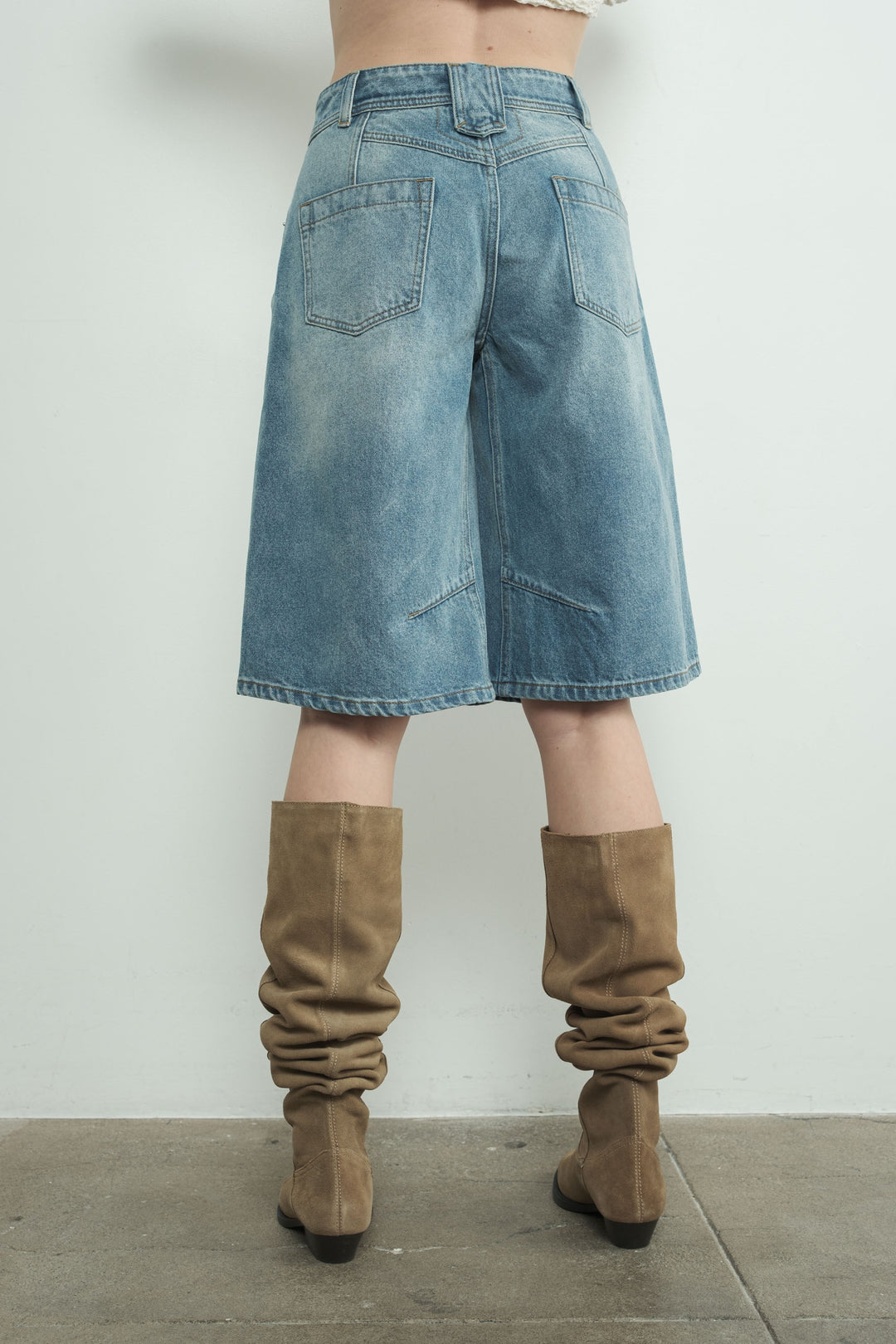 Denim Bermuda Shorts – Melrose in the OC